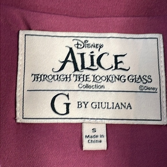 Disney G Giuliana Alice Through The Looking Glass Faux Leather Eyelet Lace Top - Picture 6 of 7